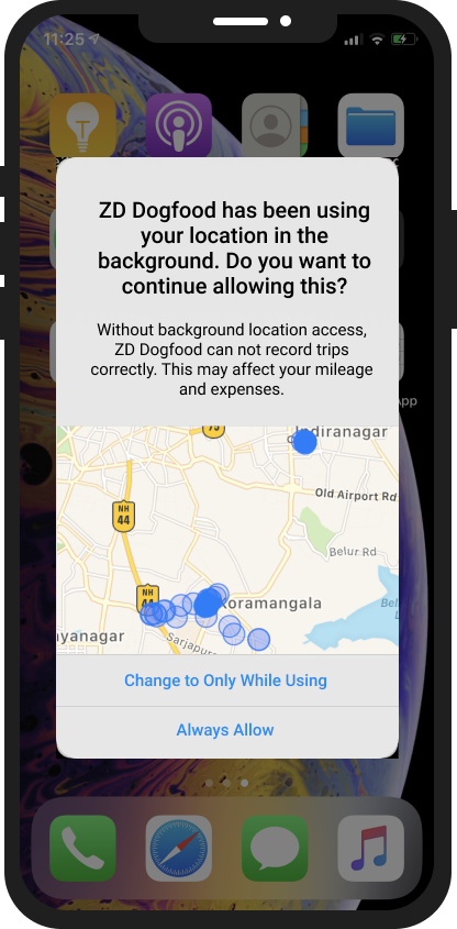 Reminder prompt for location permission